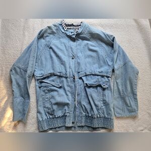 Vintage 80s/90s Denim Chore Bomber Denim Jacket Womens M